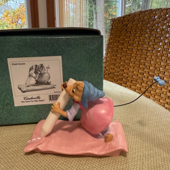 WDCC Cinderella Chalk Mouse collectable “no time for dilly-dally”